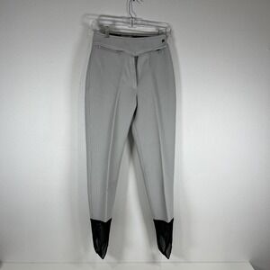 Vintage OBERMEYER Wool Blend Ski Pants Stirrup Ladies Size 8R Gray Outdoor Snow